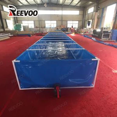 Tanque rectangular de piscicultura de estanque de peces de lona de PVC para la venta